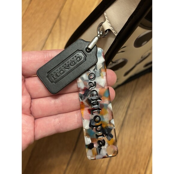 Coach Black Cherry Ergo bag coachtopia leather Card Holder Purse White CL754 - Picture 6 of 14